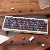Canyon Black / White 104+26 PBT Dye-subbed Doubleshot Backlit Keycaps Set for Mechanical Gaming Keyboard